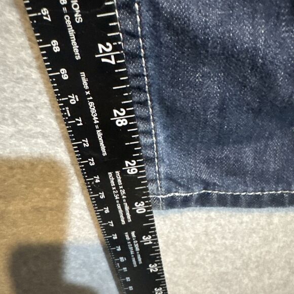 Helix Jeans‎ Mens 32x32 Blue Straight Embroidered Arrow Pockets 100% Cotton Y2K - Picture 12 of 12
